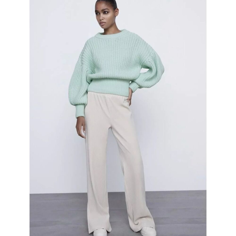 NEW ZARA Women’s XL Purl Knit Sweater